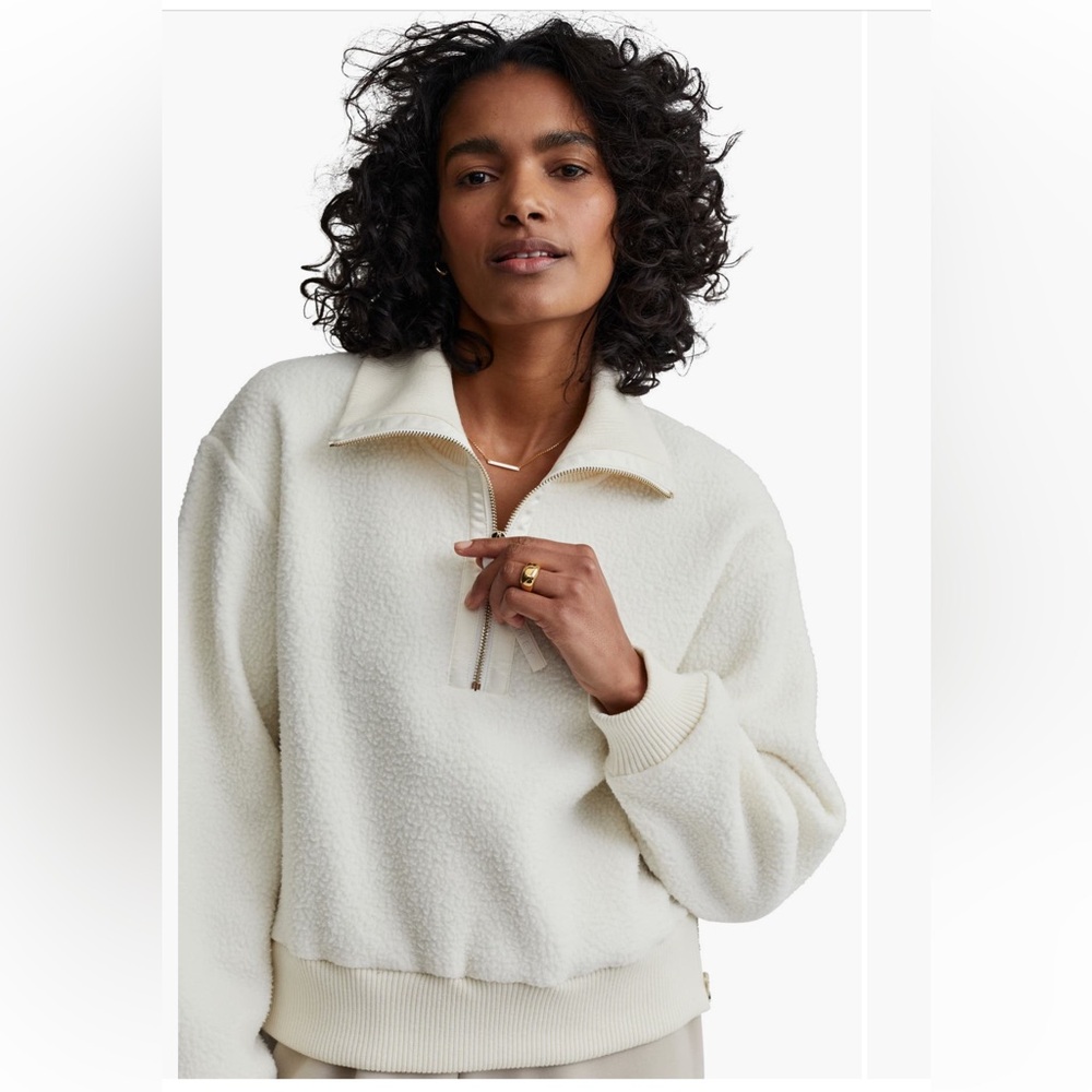 Varley Roselle recycled polyester fleece half zip pullover